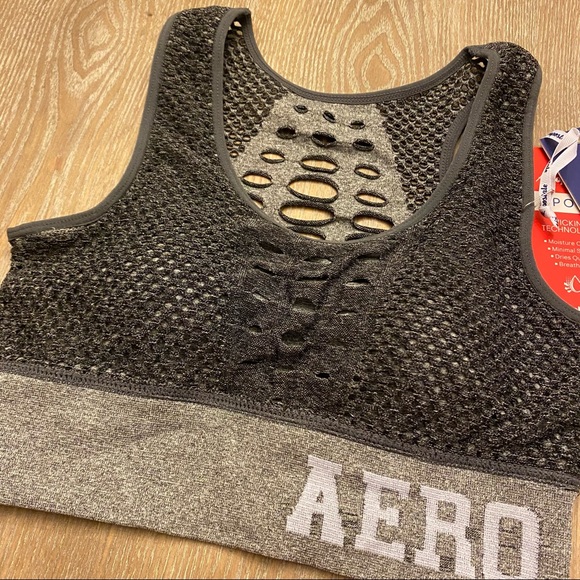 AEROPOSTALE Sport Laser Cut Wicking Sports Bra - Picture 3 of 9
